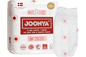 Joonya Baby Diapers, Size 3 M (9-18 lb) - 1 Bag of 28 - New Range - NonToxic, Eco-Friendly, Ultra Slim, Overnight Use - Made in Denmark