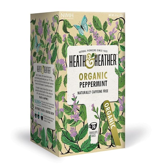 Organic Peppermint Tea 20 Tea Bags/Pack CaffeineFree
