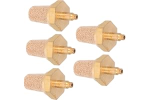 OFFSCH 5pcs M5 Brass Fog Machine Nozzle Copper Filter Muffler Air Pneumatic Fitting for Stage Compressors and