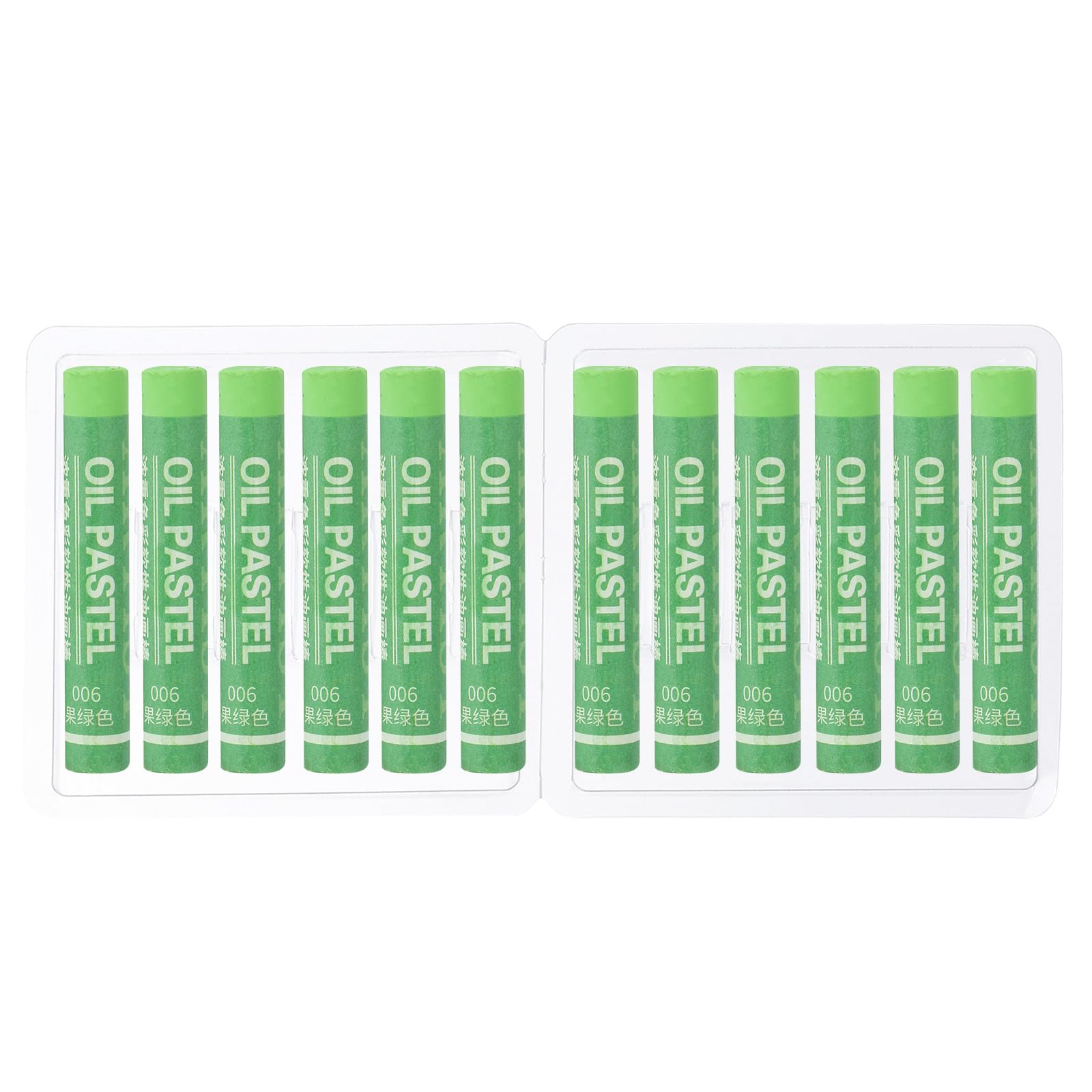 PATIKIL Yellow Green Oil Pastels, 12Pcs Soft Oil Crayons Creamy Pastels Stick Art Supplies for Art Painting Drawing Blending Graffiti for Artists Beginners — image 1