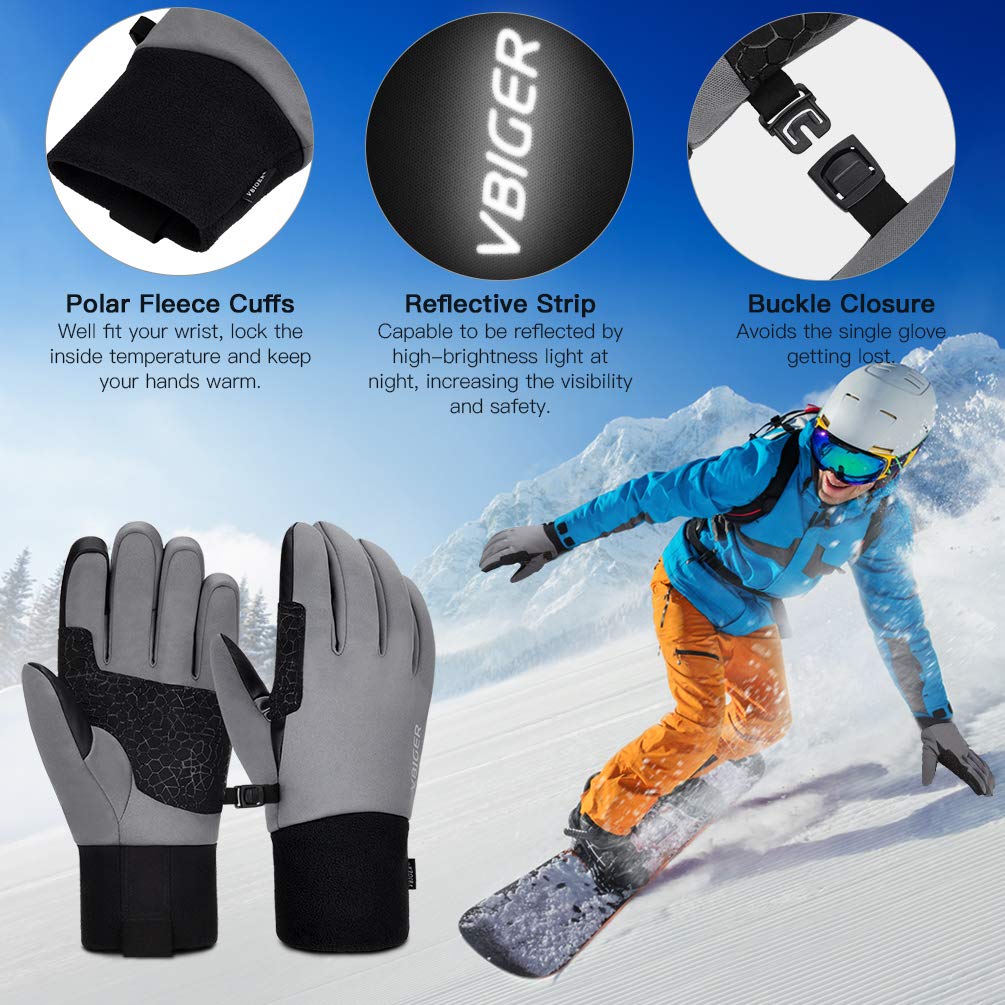Waterproof Winter Gloves Fleece Warm Gloves Cold Weather Motorcycle Anti-slip Gloves Touch Screen Gloves for Women Men