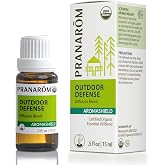 Pranarom Aromashield Outdoor Defense Blend 15 ml | Lemongrass, citronella, clove and tea tree blend to diffuse outdoors and help keep flying insects at bay. Certified organic.