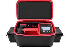 TANMQIN Air Compressor Bag Compatible with Milwaukee M18 Inflator 2848-20/2771-20, Air Pump Carrying Box for Milwaukee Tools,Storage Holder for 18V 3.0/4.0/5.0/6.0/6.5/7.0/8.0Ah Battery (Case Only)-Black