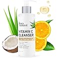 Vitamin C Cleanser - Anti Aging Face Wash & Exfoliating Facial Cleansing Gel Reduces Wrinkles, Dark Spots, Blemishes & Breako