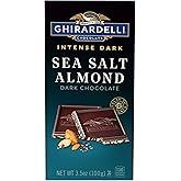 GHIRARDELLI Intense Dark Chocolate Bar, Sea Salt Almond, 3.5 Oz Bar