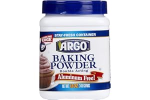 AROG Argo Double Acting Aluminum Free Baking Powder 12oz Container (Pack of 6)