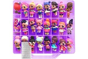 HOME4 LOL Double Sided Storage Container - No BPA - Organizer Case - 48 Compartments - Compatible with Dolls LOL lils, Pets, Surprise Tiny Toys, Shopkins, Accessories, Beads, Crafts (Purple)