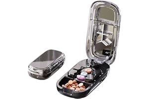 Portable Pill Cutter Splitter, Adjustable 1/2 1/3 1/4 Professional Pill Splitter for Small and Tiny Pills, Accurate Pill Alig