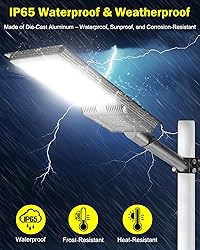 Engrepo Solar Street Lights Outdoor, 20000lm IP65