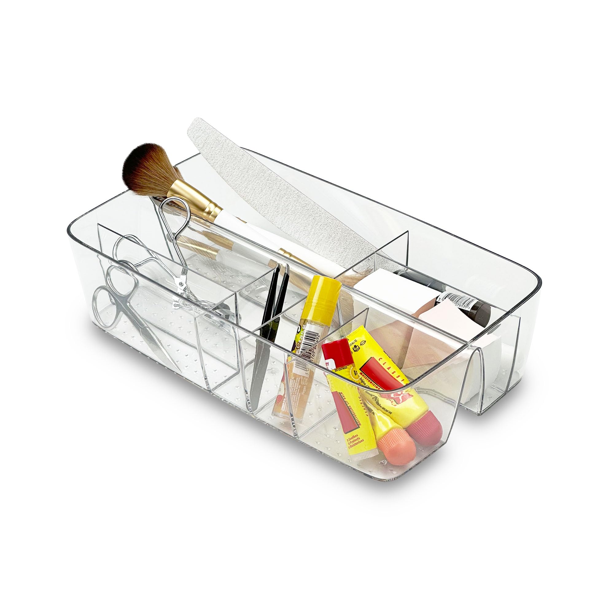 Addis Large 2 Pull Out Drawer Stackable Organiser Clear Acrylic Make Up Cosmetic Storage Organiser Box, Clear Acrylic