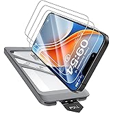 TAURI 4 in 1 for iPhone 13 Screen Protector, 3 Pack Tempered Glass Film + 1 Dust Free Easy Installation Tool, [9H Hardness] Bubble Free Micro-curved Edges HD Screen Protector for 13