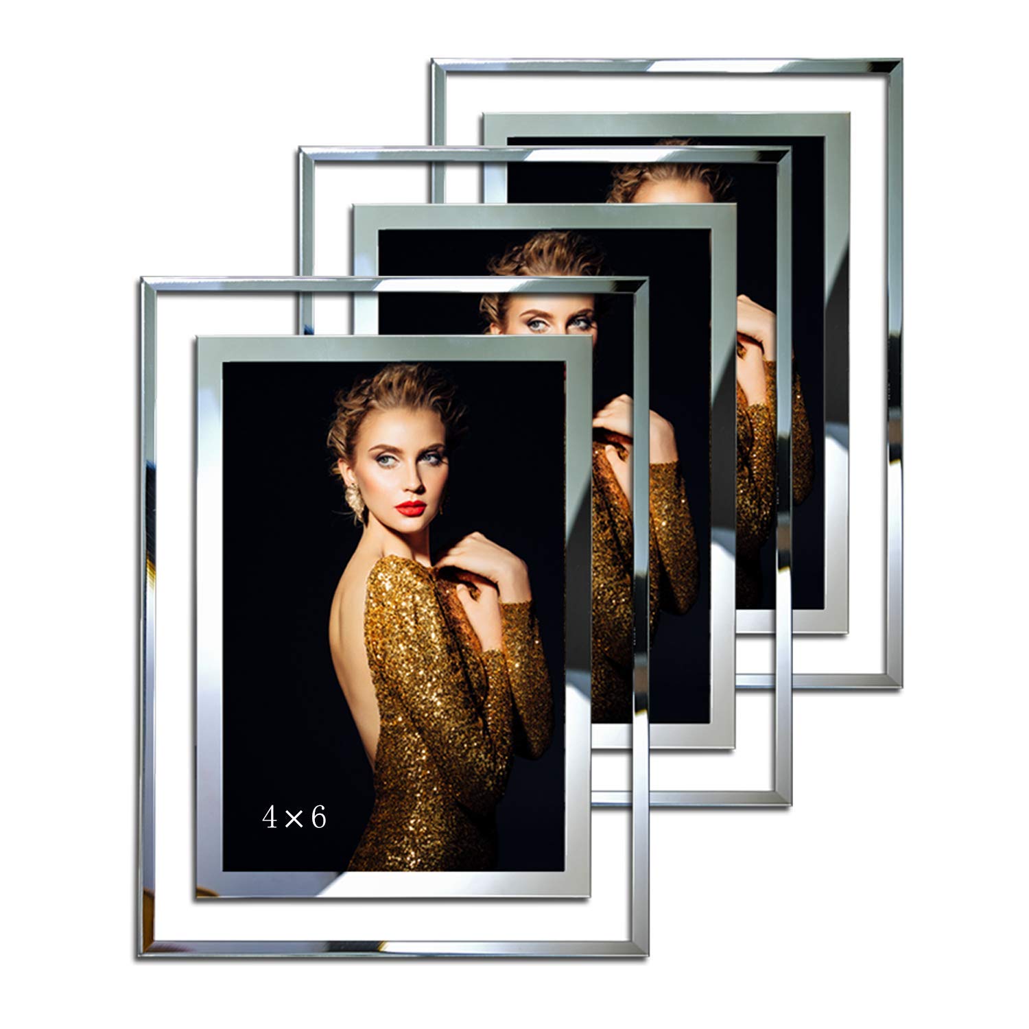 Simon's Shop Photo Frames 4x6 Photo Frame Standing Picture Frames 4x6 Wedding Gift Ideas - 3 Pack