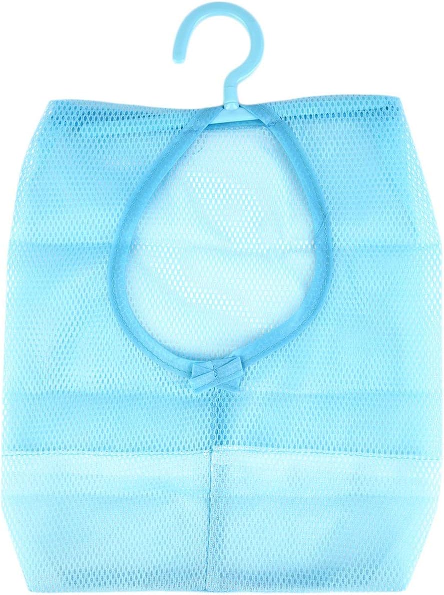 MachinYester 2Pcs Multi Purpose Double Layered Bottom Hang Mesh Bag Clothes Storage Laundry Bags For Bathroom & travel 3 Colors blue