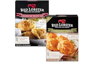 Biscuit Mix Bundle Includes 2-11.36 Oz Boxes of Red Lobster Biscuit Mix. 1 Box Each of Red Lobster Cheddar Bay Biscuit Mix & Rosemary Garlic Parmesan Biscuit Mix! Comes With a BELLATAVO Fridge Magnet!