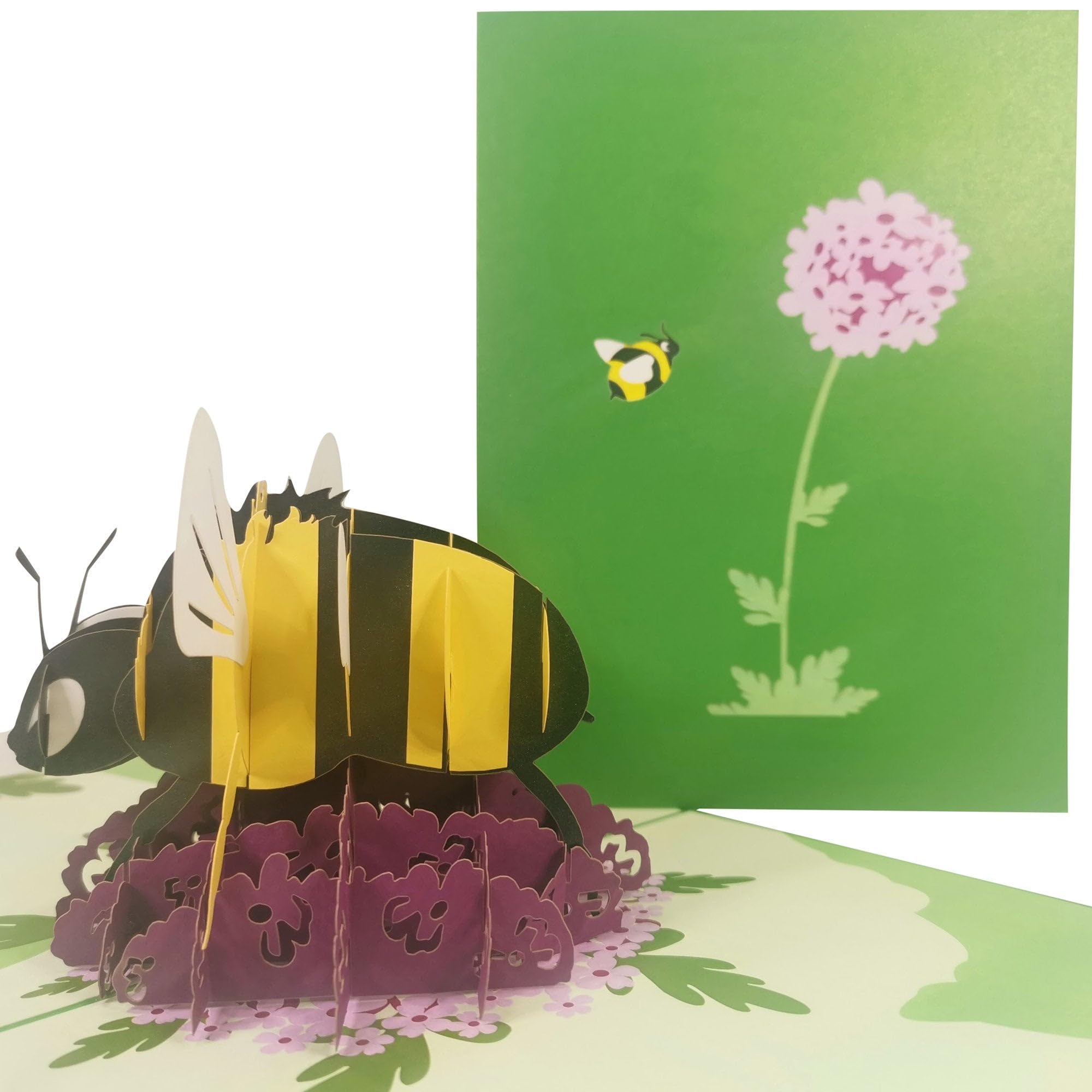 CardPop Bee Pollinating Hydrangea Pop-Up Card - 3D Pop Up Greeting Card