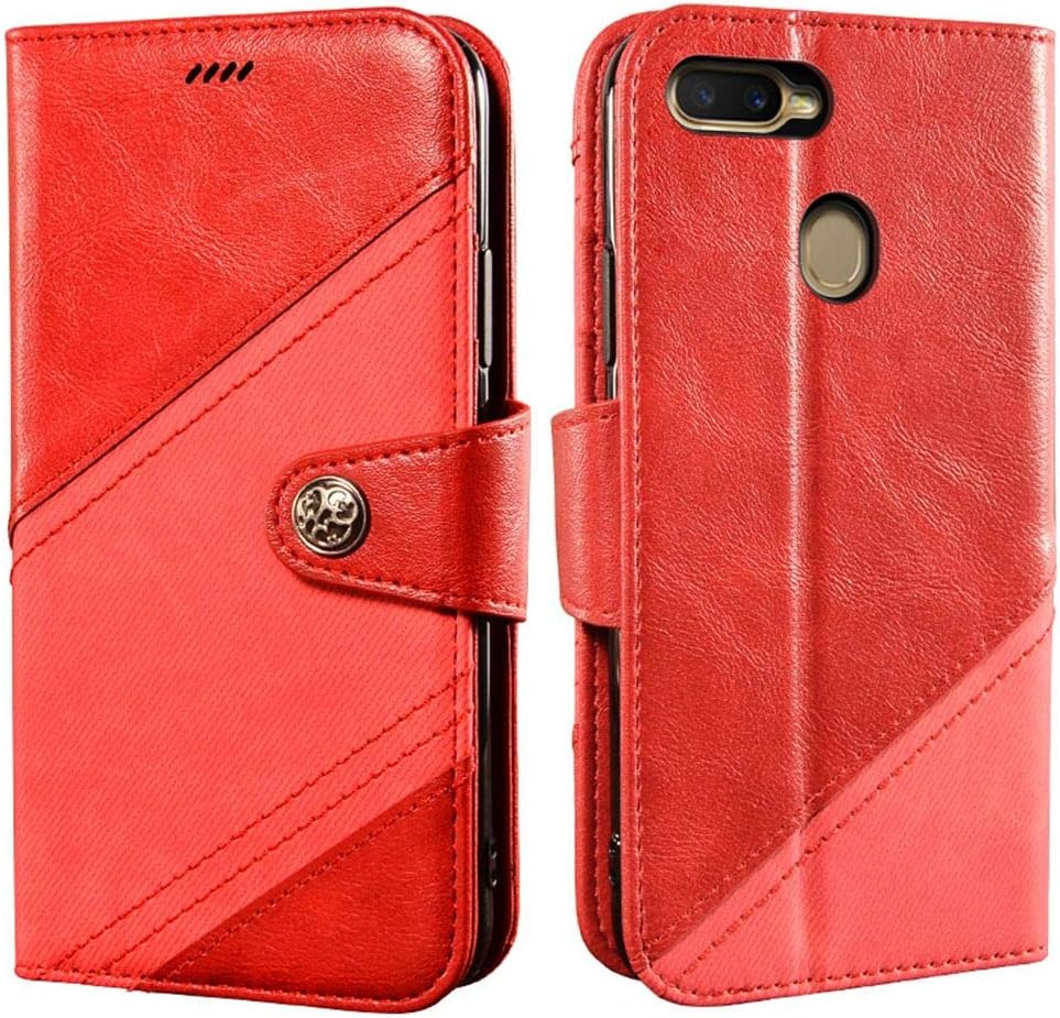 Case for Oppo A5S, Leather Stand Wallet Flip Case Cover for Oppo A5S,Retro Cowboy Style Phone Shell,Wallet Phone case with[Cash and Card Slots]