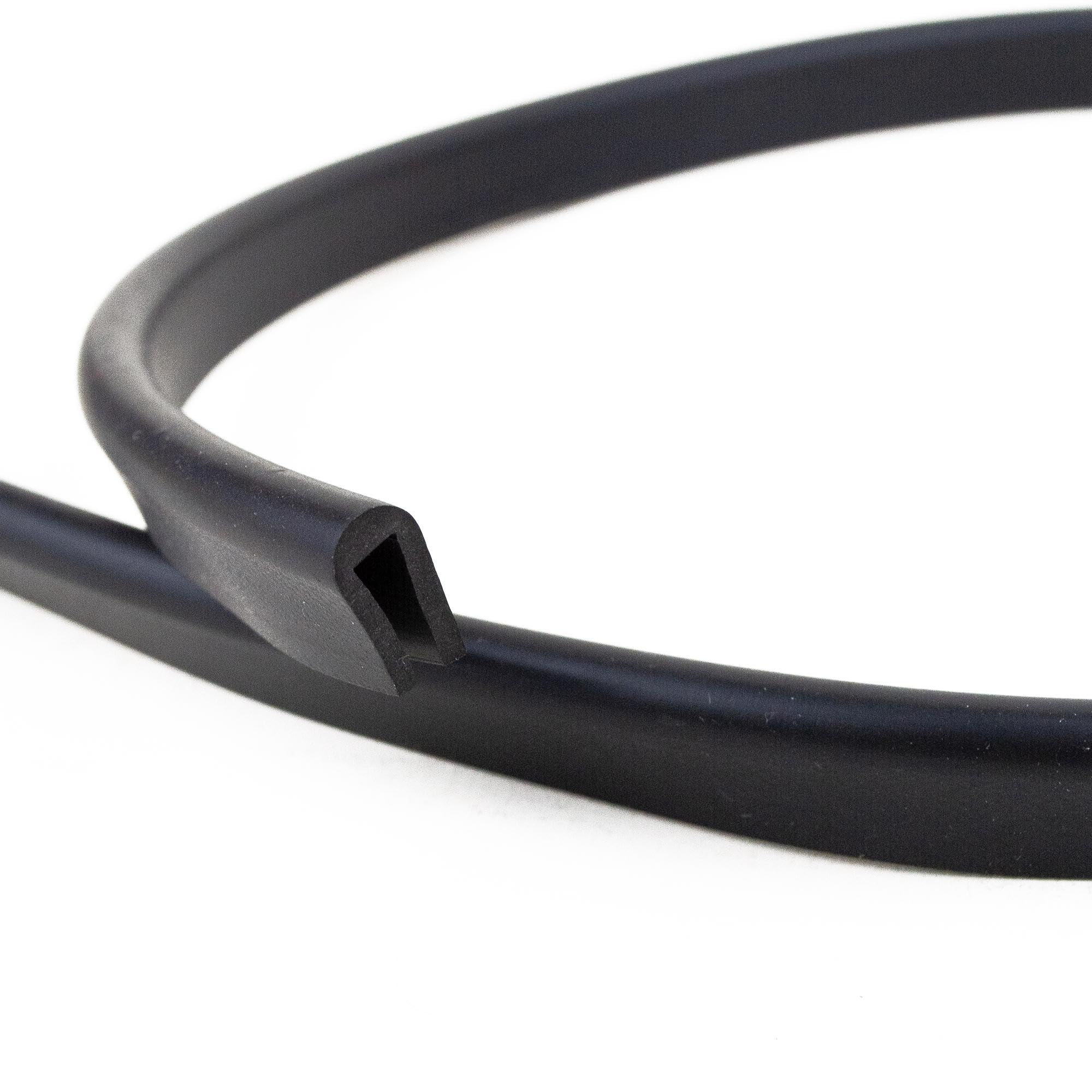 EUTRAS [10 m] FP3007 Socket Profile Rubber Seal 4.0 mm - Protects and Seals Reliably - for Sheet Metals, Glass and Construction Elements - Top German Industrial Quality Made in The EU