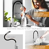 Peppermint Kitchen Tap with Flexible Hose Black Chrome 360° Swivel view 2