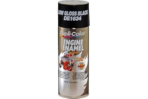 Dupli-Color (EDE163407 GM/Chrysler Low Gloss Black Engine Enamel with Ceramic - 12 oz. Aerosol, (Case of 6)