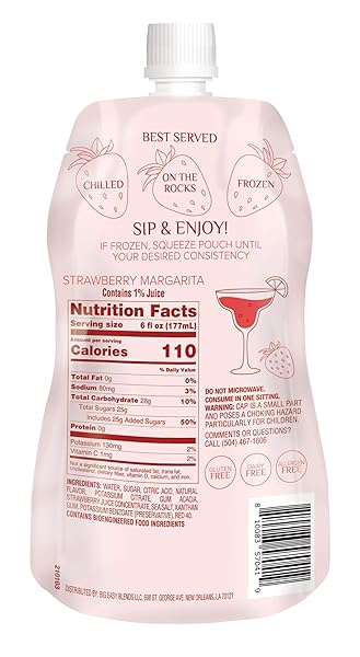 WITHOUT READY TO DRINK STRAWBERRY MARGARITA MOCKTAIL, ZERO PROOF, NON-ALCOHOLIC, MIXER, CELEBRATION, PARTY, FROZEN OR CHILLED