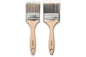 Remolika 2-Pack Premium Paint Brushes - Made in Portugal – Premium Quality Synthetic Bristle Paint Brush Set, Assorted Sizes - Ideal for Professionals and Homeowners