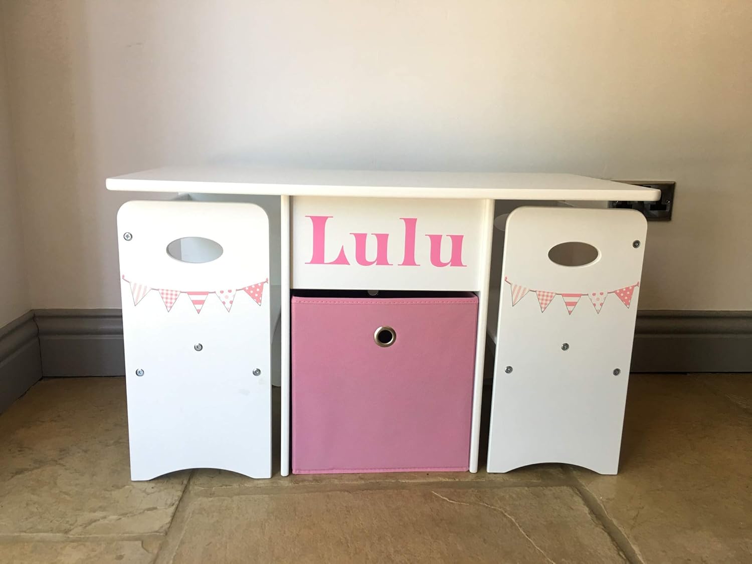 childrens table and chairs personalised