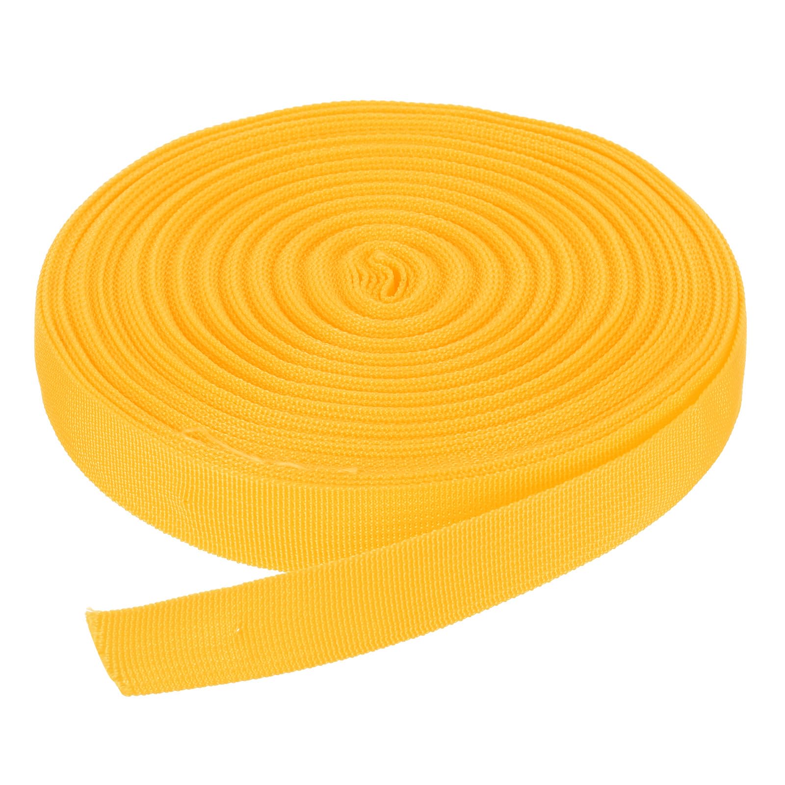 DMiotech 50 Yard x 1 Inch Width Nylon Webbing Strap Poly Flat Webbing Strapping for DIY Craft Backpack Strapping, Sewing, Outdoor Gear Repair, Dark Yellow