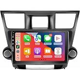 Car Radio Stereo for Toyota Highlander 2008-2013(Not Fit JBL),10" Android 13 Touchscreen Head Unit,Wireless CarPlay &amp; Android Auto,GPS Navigation,HD Backup Camera,WiFi 6,Bluetooth 5.4,FM,SWC