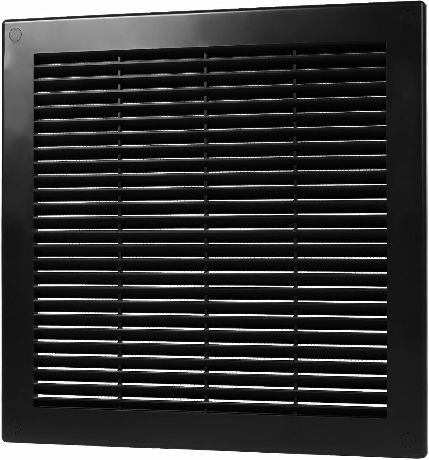 Registers, Grilles & Vents - Vent Systems 12'' x 12'' Inch Black Soffit Vent Cover - Flat Square Air Vent Louver - Grille Cover - Built-in Insect Screen - HVAC Vents for Bathroom, Home Office, Kitchen 12x12 Inch