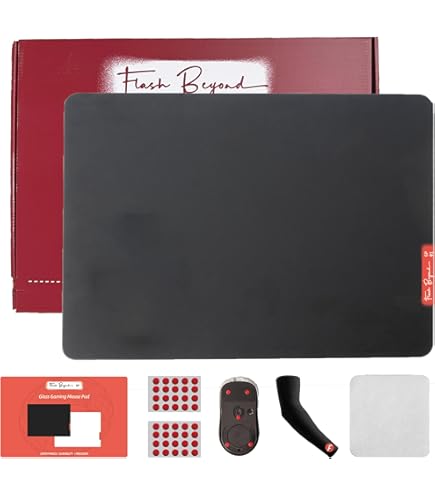 Clustrs Akira Tempered Glass Gaming Mouse Pad - 500x400mm Ultra-Smooth Surface, Non-Slip PU Base For PC/Mac