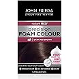 John Frieda Precision Foam Colour, Dark Red Brown 4R, Full-Coverage Hair Color Kit, Anti-Fade Gray Coverage, Deep Color Saturation Hair Dye, 1 Application
