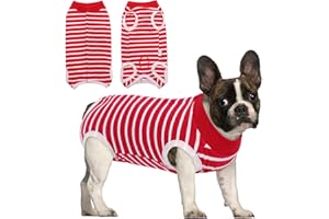 SAWMONG Dog Recovery Suit, Recovery Suit for Dogs After Surgery, Dog Spay Surgical Suit for Female Dogs, Dog Onesie Body Suit for Surgery Male Substitute Dog E-Collar Cone, Red, X-Large