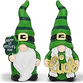Uniboho St Patricks Day Decorations - St Patricks Day Decor Gnomes Green Irish Leprechaun Figurine for St Patricks Day Decorations Indoor St. Patrick's Day Gifts