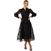Petal & Pup Womens Neve Long Sleeve Maxi Dress - Black