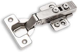 Berta 10-Pack Full Overlay Frameless Soft-Close European Hinges, 110° 3D Adjustable, Clip-On Concealed Kitchen Cabinet Door H