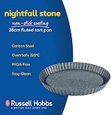 Russell Hobbs Nightfall 28cm Tart Tin Non-Stick Fluted Pan Carbon Steel view 2