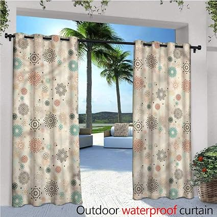 Amazon Com Warmfamily Winter Patio Curtains Retro Xmas