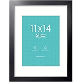LaVie Home 11x14 Picture Frame, 11 x 14 Frame Display Pictures 8x10 with Mat or 11x14 Without Mat, Stable and Sturdy Black Frame and Polished Plexiglass, Horizontal and Vertical Format of The Walls