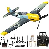 ANTSIR BF109 German RC Plane for Adults Teens Beginners Outdoor Park Fly | 4 Channel, 6-Axis Gyro, XPILOT 3 Flight Modes, One-Key Takeoff &amp; Return, 656 ft Range, RTF Warbird Realistic Finish Airplane