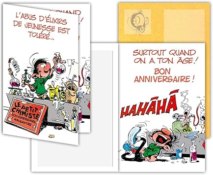 Gaston Lagaffe Glct 0143 Geburtstagskarte Mit Motiven Alter Jugend Chemie Chemiker Amazon De Burobedarf Schreibwaren