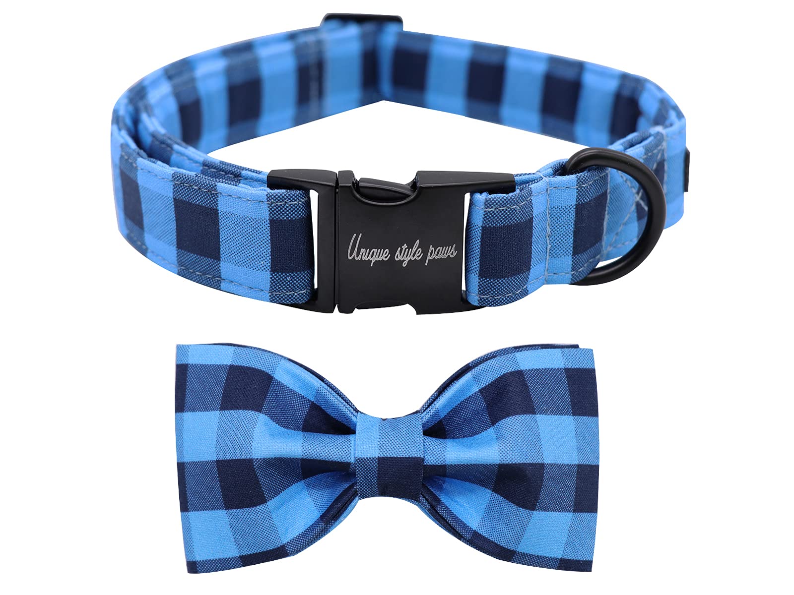 unique style paws Dog Collar with Bowtie, Durable Adjustable Dog Collars, Bow Dog Collar for Small Medium Large Girl or Boy Dogs and Cats