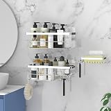 KEGII Shower Caddy Organizer 3 Pack Stainless Steel No Drilling Adhesive view 4
