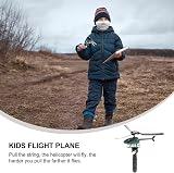 TOYANDONA Pull String Helicopter Toy Kids Educational Flying Copter DIY view 4