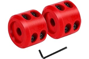 BIRSPPY Y YOU DA SAFE & SOUND Winch Cable Hook Stopper 2 Pack, Silicone Rubber Stopper Protects Synthetic Winch Rope, Towing Hook, Cable Line for ATV UTV, Red