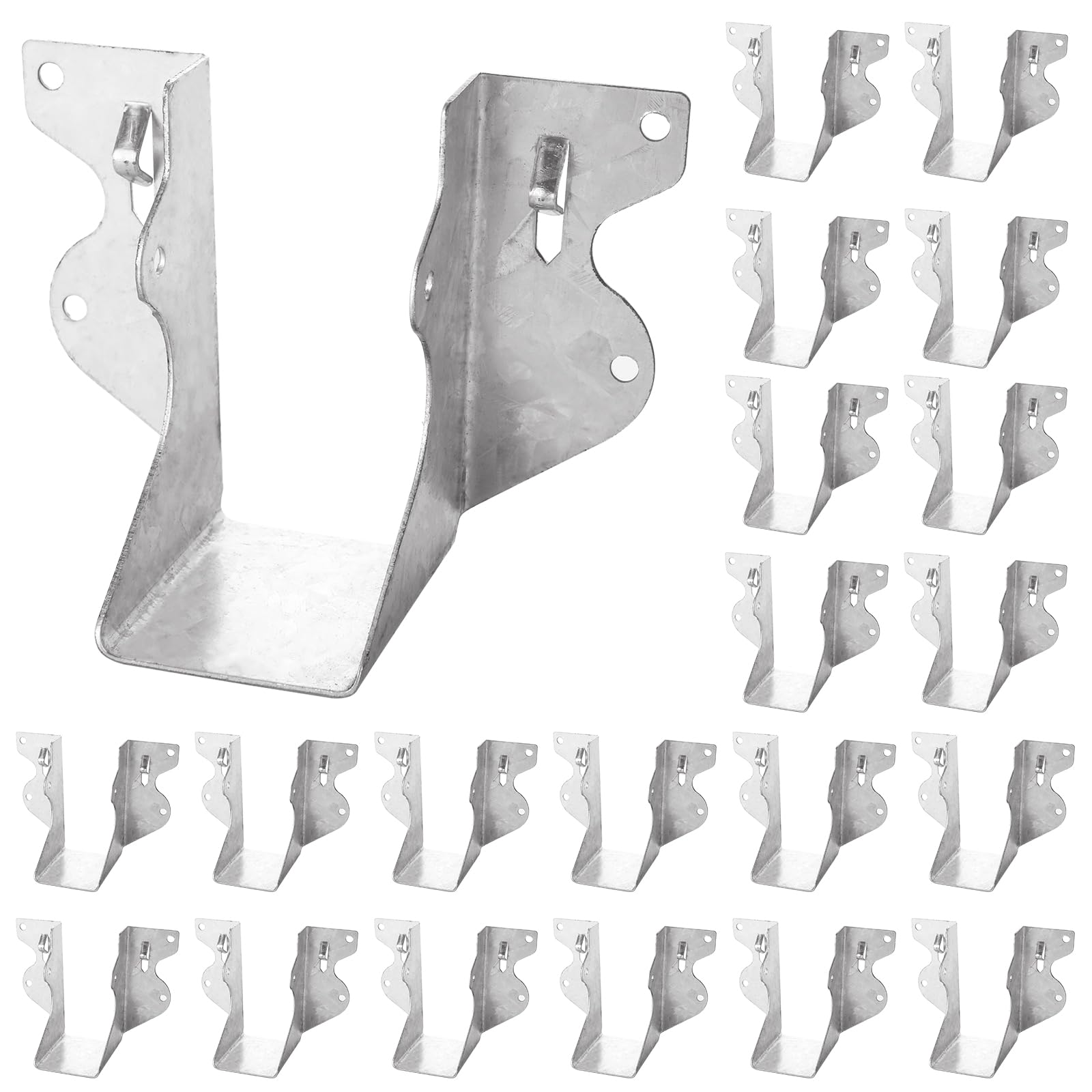 Photo 1 of ACXFOND 20 Pcs 2x4 Joist Hangers for Wood, 20 Gauge Galvanizing Joist Hanger Tie Brackets for Rafters for Wood Hurricane Ties Widely Applicable Rafter Ties