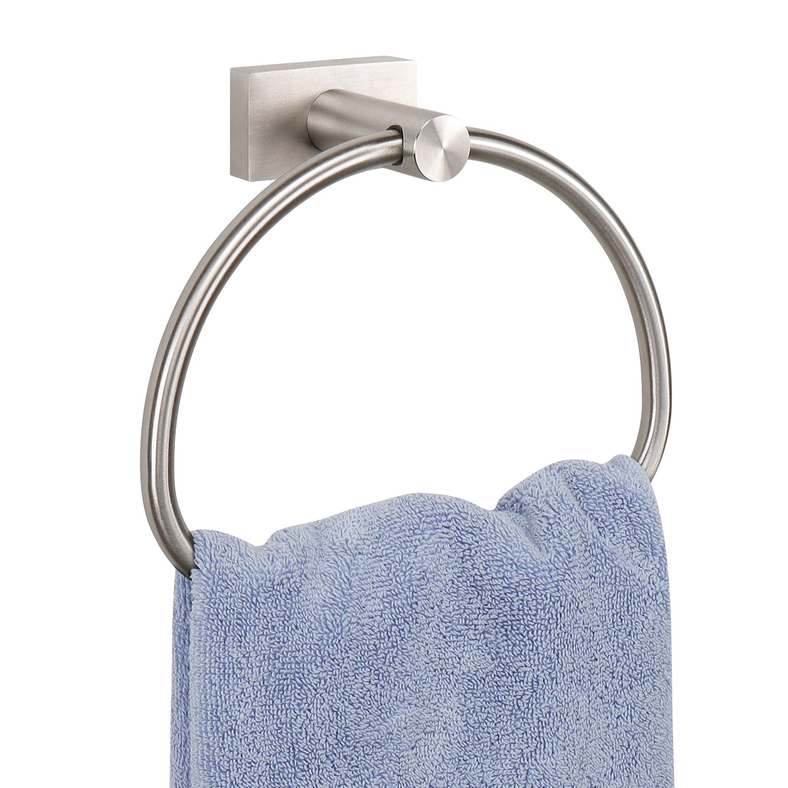 Photo 1 of Livabber Towel Ring for Bathroom, 304 Stainless Steel Hand Towel Holder Heavy Duty Towel Hanger Wall Mounted for Bath, Kitchen (Brushed Nickel)