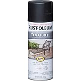 Rust-Oleum Stops Rust Textured Spray Paint, Black | Rust Resistant | Indoor and Outdoor | Beautiful Finish on Metal, Wood &amp; More | Comfort Tip | Any Angle Spray