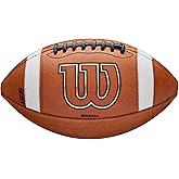Wilson GST1003 Leather Game Football Factory Defect/Blemish - Official Size, Tan