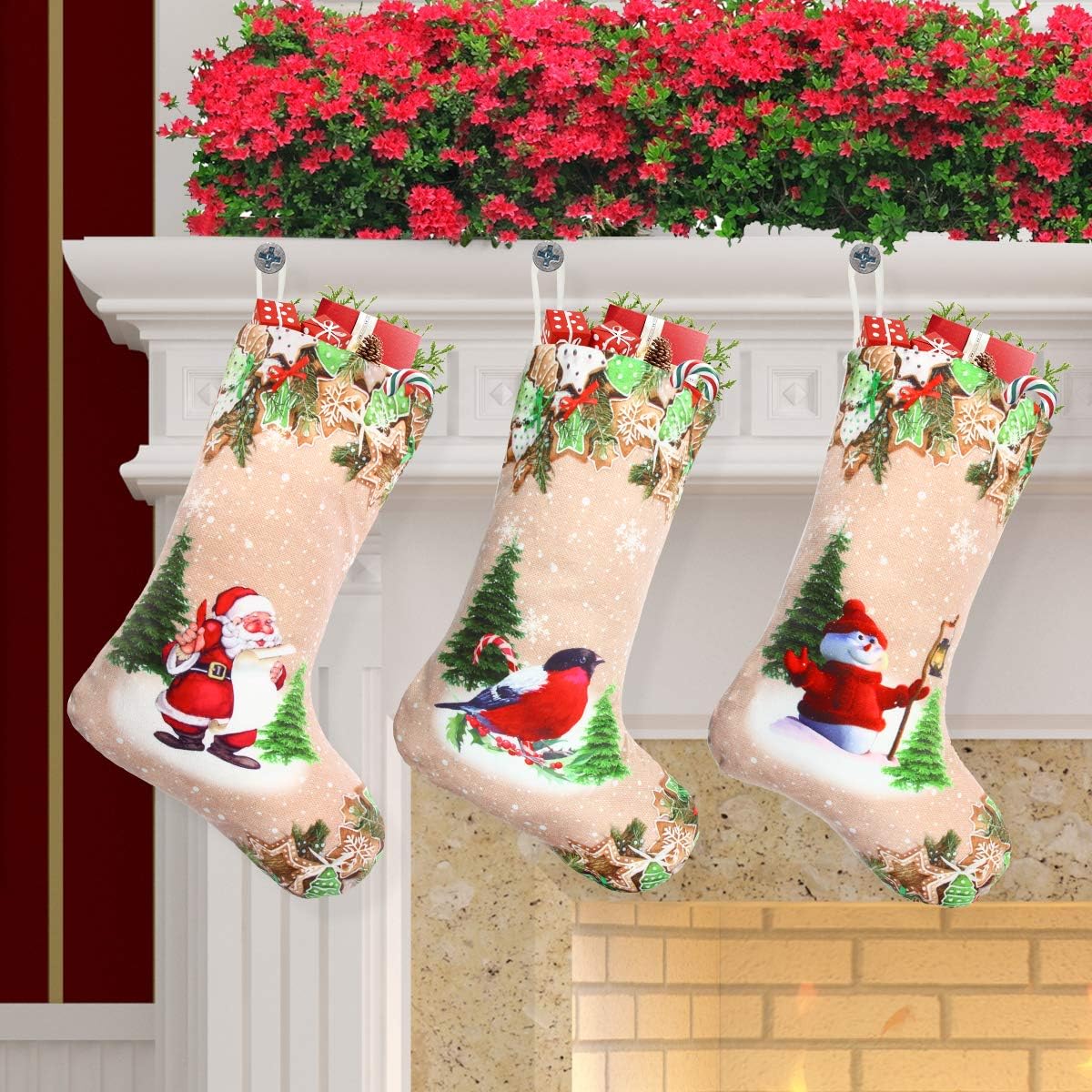 Amazon Com Libay 3 Pack Christmas Stockings 18 Xmas Stockings