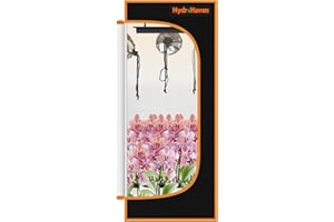 HydroHaven 16"x16"x48" Grow Tent Kit - Heavy-Duty 600D Diamond Mylar Lining, 98% Reflective, Viewing Window & Waterproof Floor Tray for Hydroponics Indoor Growing